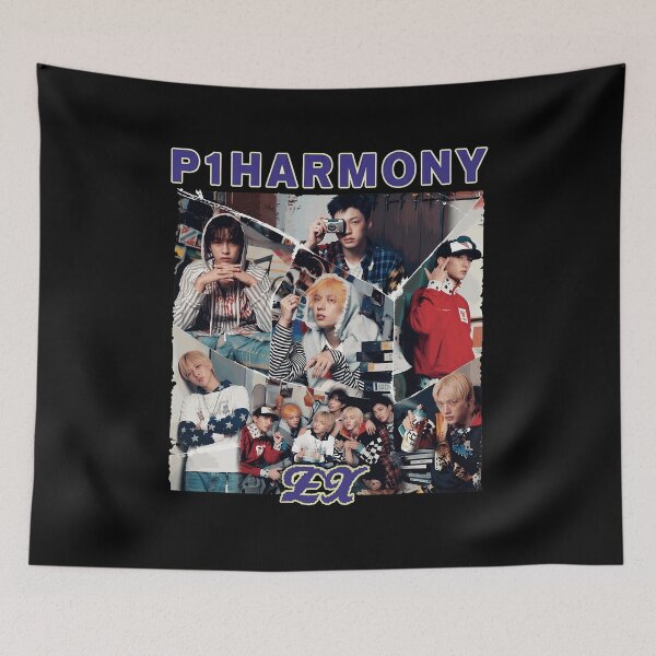 Item preview, P1HARMONY Retro K-Pop Fan Tee designed and sold by Michelle186757.