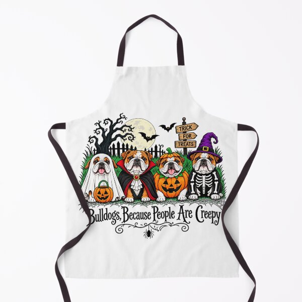 Item preview, Bulldogs Because People are Creepy Halloween Dogs Costume designed and sold by Jone Cham.