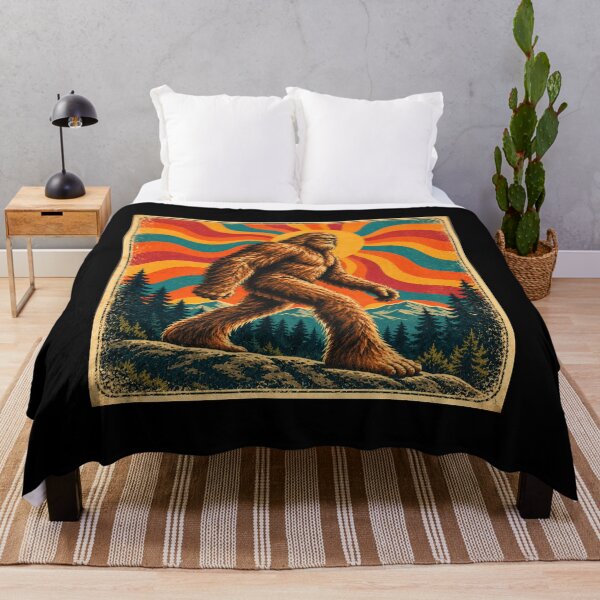 Item preview, Retro Groovy Bigfoot Vintage Psychedelic Poster designed and sold by Swanny's Custom T-shirt and Gift Designs.