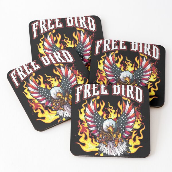 Item preview, Free Bird Eagle American Flag Flames  designed and sold by SauMcClure.