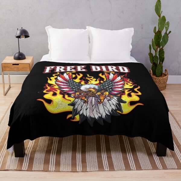 Item preview, Free Bird Eagle American Flag Flames designed and sold by SauMcClure.