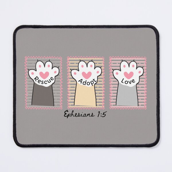 Item preview, Christian Cat Lover, Animal Rescue, Adopt Cats, Love, Heart Paws, Ephesians 15 designed and sold by Forevermore.
