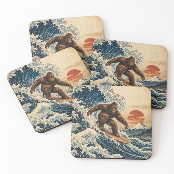 Item preview, Bigfoot Wave – Vintage Sasquatch Surf Art designed and sold by Swanny's Custom T-shirt and Gift Designs.