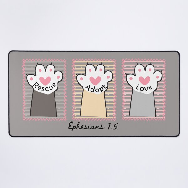 Item preview, Christian Cat Lover, Animal Rescue, Adopt Cats, Love, Heart Paws, Ephesians 15 designed and sold by Forevermore.