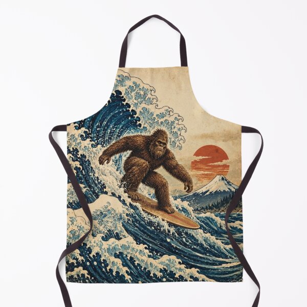 Item preview, Bigfoot Wave – Vintage Sasquatch Surf Art designed and sold by Swanny's Custom T-shirt and Gift Designs.