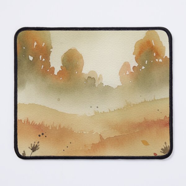 Item preview, Peaceful Autumn Meadow Watercolor Landscape designed and sold by FestivityFinds.