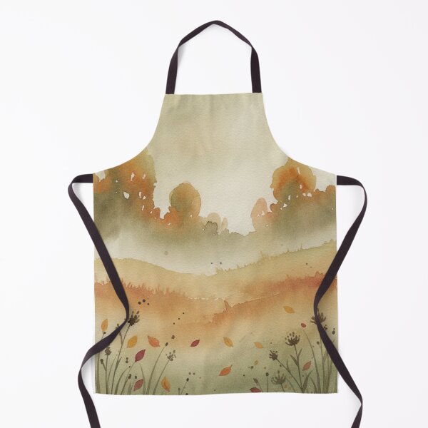 Item preview, Peaceful Autumn Meadow Watercolor Landscape designed and sold by FestivityFinds.