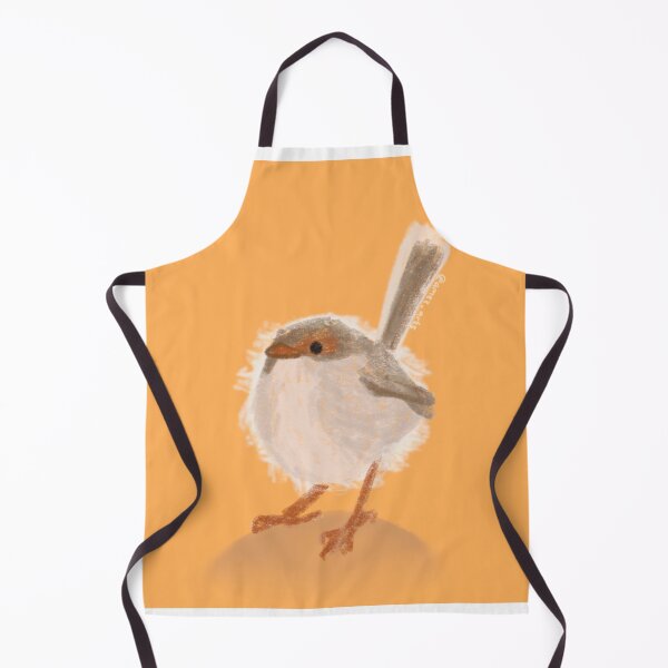 Item preview, Small bird (Robin) on orange background  designed and sold by ame-brite.