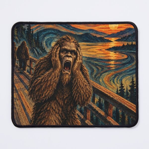 Item preview, Bigfoot Scream – Vintage Sasquatch Poster designed and sold by Swanny's Custom T-shirt and Gift Designs.
