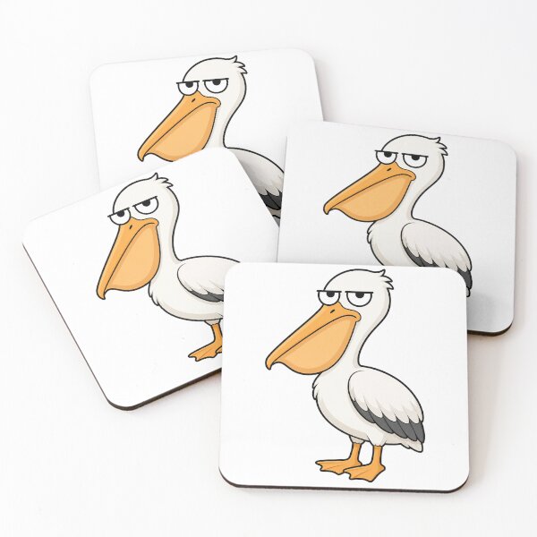 Item preview, Grumpy Pelican | Funny Unimpressed Bird Character designed and sold by Bitchy Little Things.