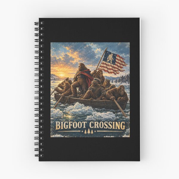 Artikelvorschau, Bigfoot Crossing – Vintage Sasquatch Adventure entworfen und verkauft von Swanny's Custom T-shirt and Gift Designs.