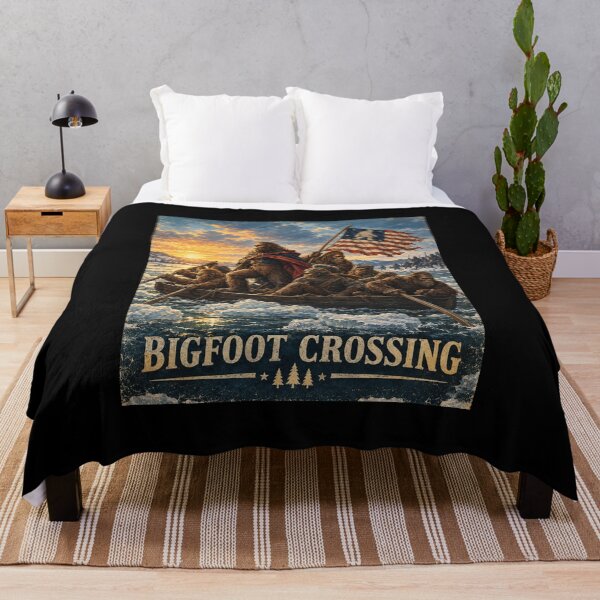 Item preview, Bigfoot Crossing – Vintage Sasquatch Adventure designed and sold by Swanny's Custom T-shirt and Gift Designs.