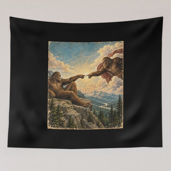 Item preview, Creation of Bigfoot – Vintage Sasquatch Art designed and sold by Swanny's Custom T-shirt and Gift Designs.