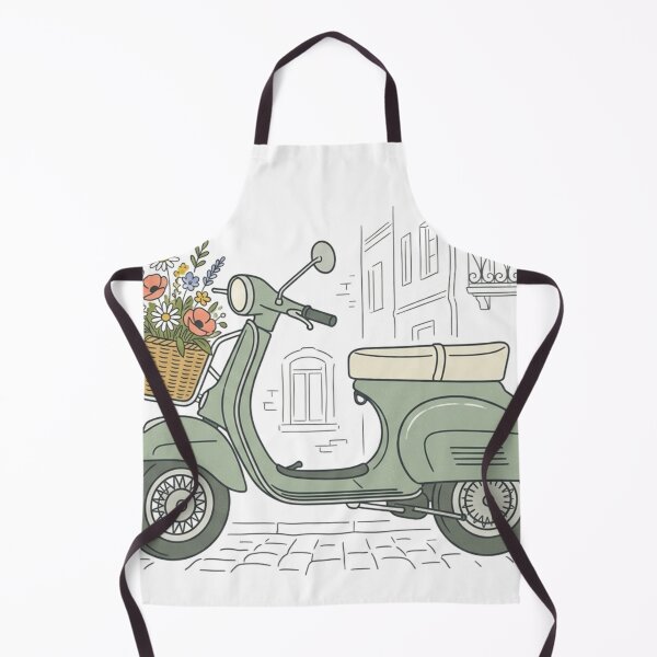 Item preview, Vintage Scooter & Wildflowers designed and sold by meghnad.