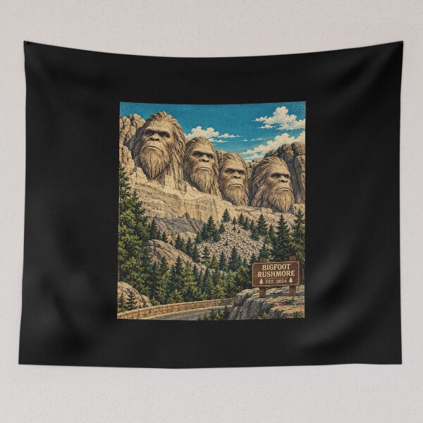 Item preview, Bigfoot Rushmore – Vintage Sasquatch Mountain designed and sold by Swanny's Custom T-shirt and Gift Designs.