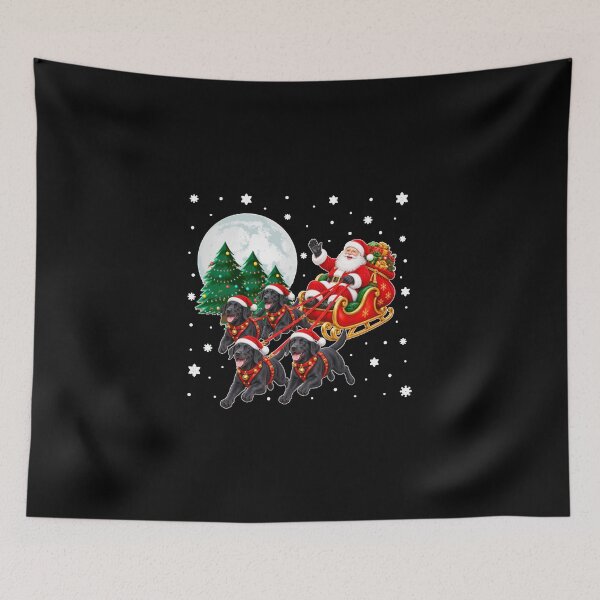 Item preview, Santa Sleigh Black Lab Christmas Dogs Labrador Retriever  designed and sold by Altenpendinton.