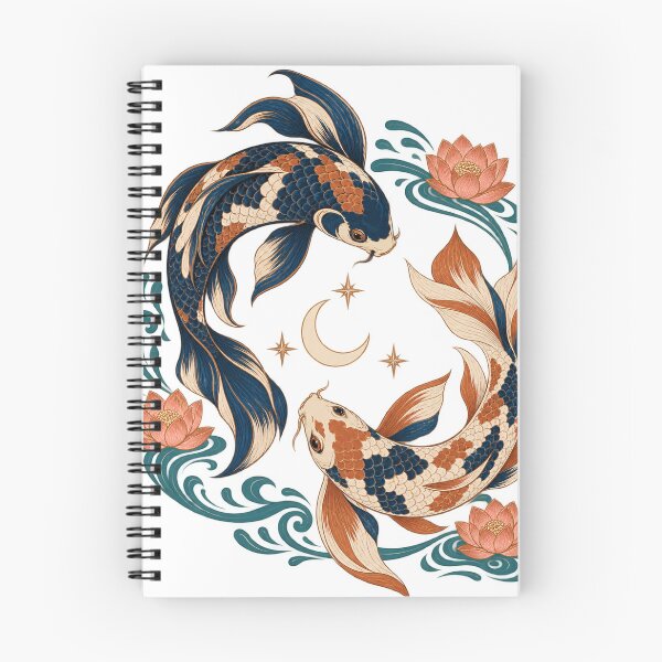 Item preview, Starlit Koi – Celestial Fish, Crescent Moon & Lotus Art designed and sold by Pixel & Ponder.