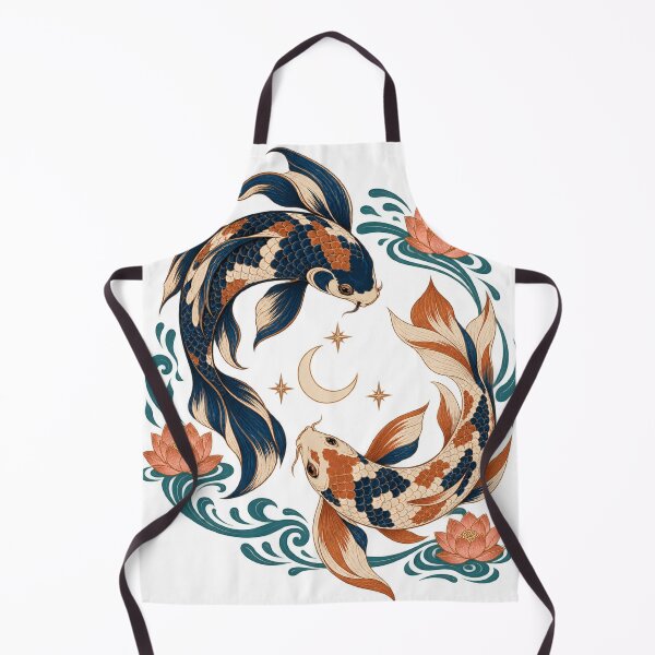 Item preview, Starlit Koi – Celestial Fish, Crescent Moon & Lotus Art designed and sold by Pixel & Ponder.