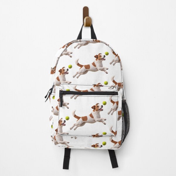Item preview, Jack Russell Terrier Jumping for Tennis Ball Brown and White designed and sold by BackgroundND.