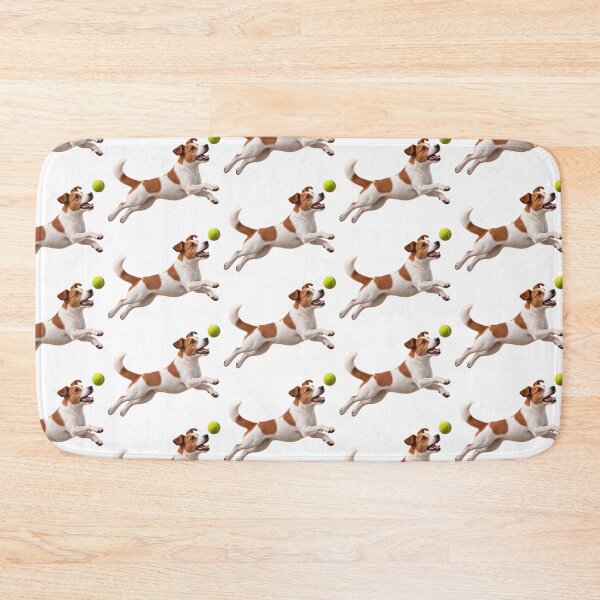 Item preview, Jack Russell Terrier Jumping for Tennis Ball Brown and White designed and sold by BackgroundND.