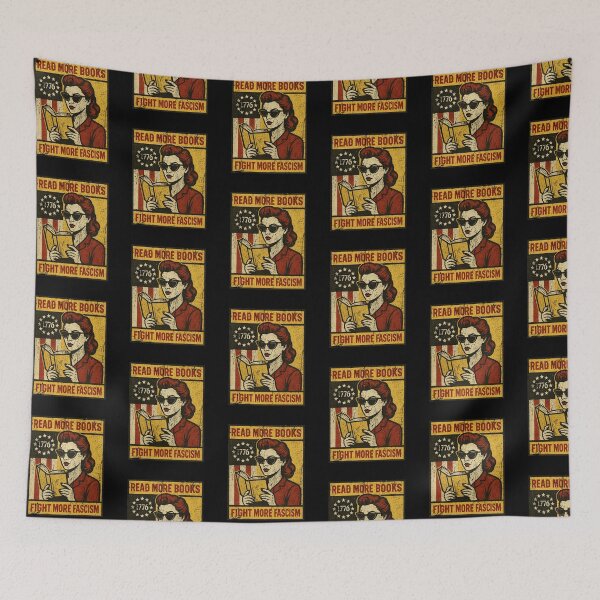 Item preview, Read More Books Fight More Fascism Vintage Political Protest Design designed and sold by YasuoShop.
