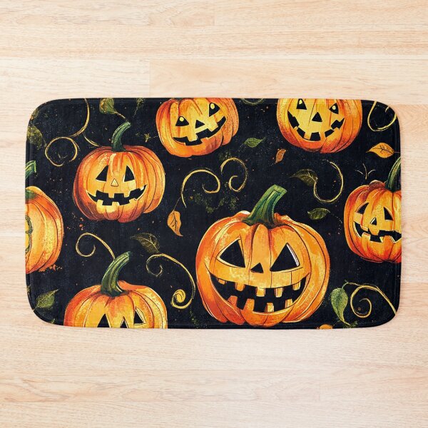 Item preview, Halloween Jack-O-Lanterns And Autumn Leaves Pattern designed and sold by DEC02.