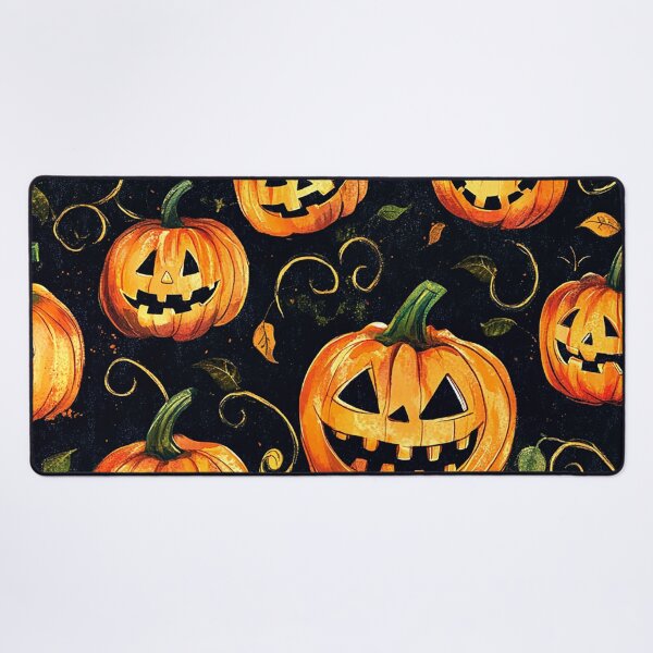 Item preview, Halloween Jack-O-Lanterns And Autumn Leaves Pattern designed and sold by DEC02.