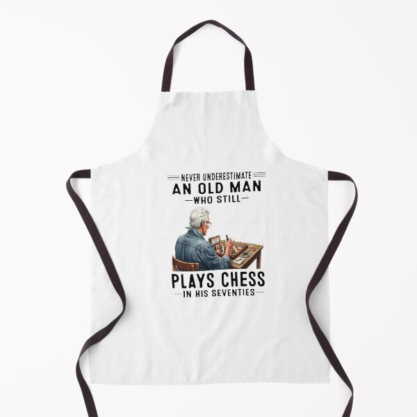Item preview, Never Underestimate Old Man Plays Chess Seventies designed and sold by JOHNISTRERI.