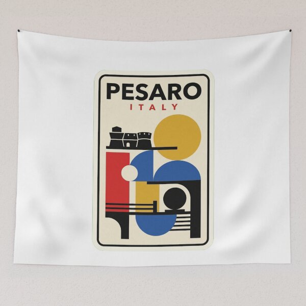 Item preview, Retro Pesaro Bauhaus Geometric Skyline designed and sold by k3rstman1.
