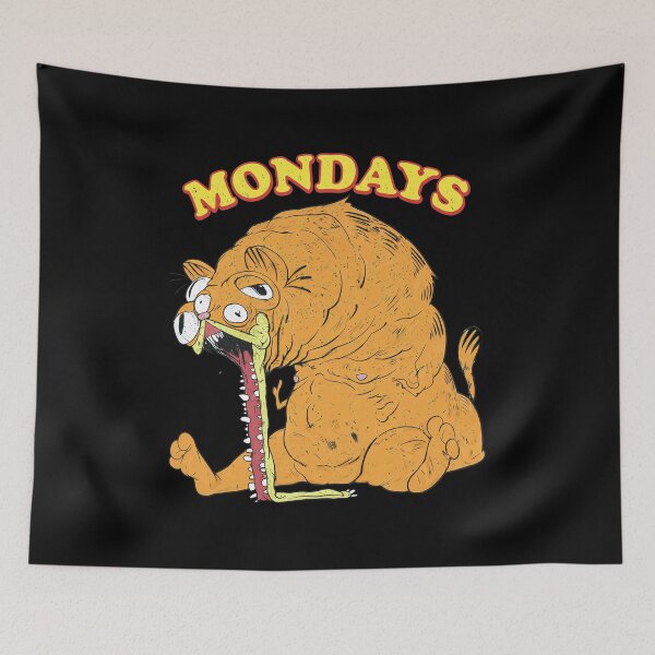 Item preview, Grumpy Orange Cat Mondays Cartoon  designed and sold by JOHNISTRERI.