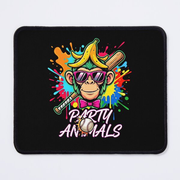 Item preview, Party Animals Baseball Monkey Colorful Splatter Sunglasses designed and sold by Glow-Paw-Studio.
