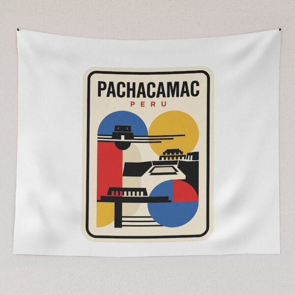 Item preview, Retro Pachacamac2 Bauhaus Geometric Skyline designed and sold by k3rstman1.