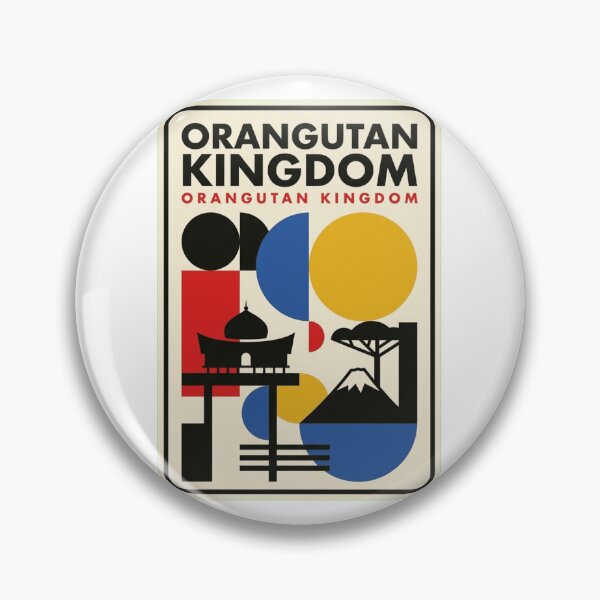 Item preview, Retro Orangutan Kingdom Bauhaus Geometric Skyline designed and sold by k3rstman1.