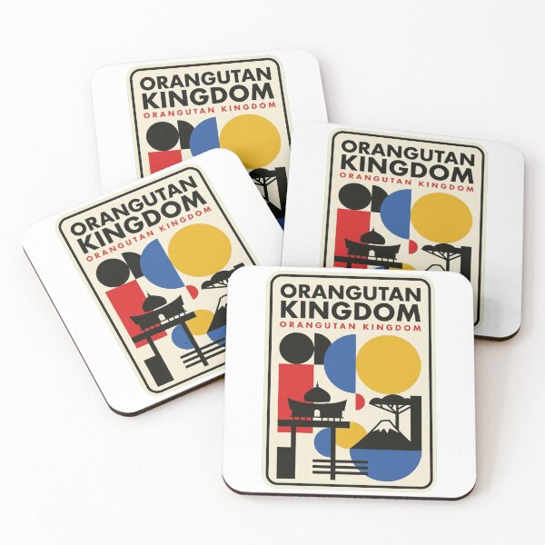 Item preview, Retro Orangutan Kingdom Bauhaus Geometric Skyline designed and sold by k3rstman1.