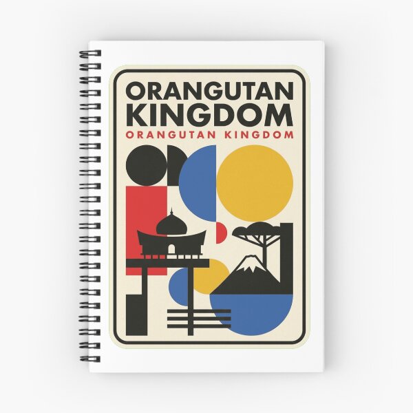 Item preview, Retro Orangutan Kingdom Bauhaus Geometric Skyline designed and sold by k3rstman1.
