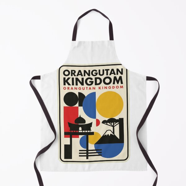 Item preview, Retro Orangutan Kingdom Bauhaus Geometric Skyline designed and sold by k3rstman1.