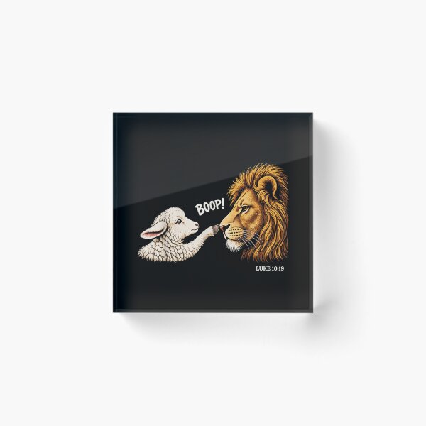 Item preview, Boop Luke 10 19 Funny Lion and Lamb Boop Bible Verse designed and sold by Jone Cham.