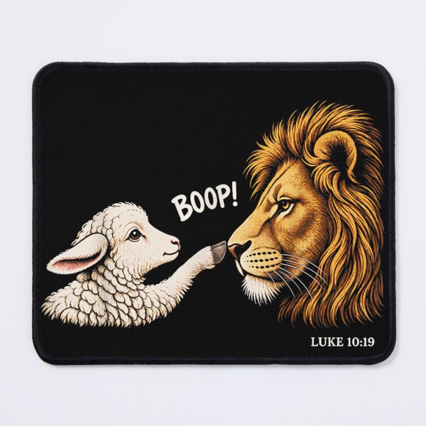Item preview, Boop Luke 10 19 Funny Lion and Lamb Boop Bible Verse designed and sold by Jone Cham.