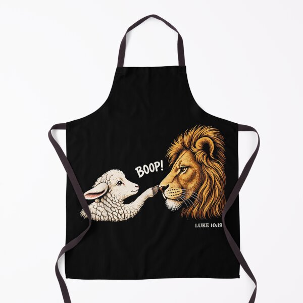 Item preview, Boop Luke 10 19 Funny Lion and Lamb Boop Bible Verse designed and sold by Jone Cham.