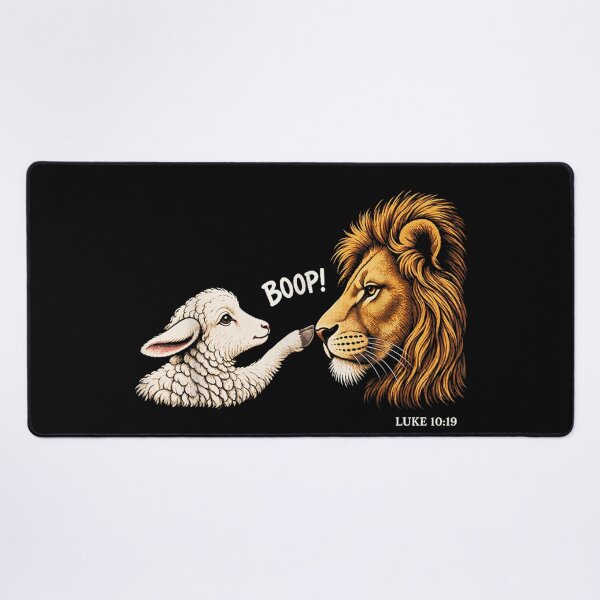 Item preview, Boop Luke 10 19 Funny Lion and Lamb Boop Bible Verse designed and sold by Jone Cham.