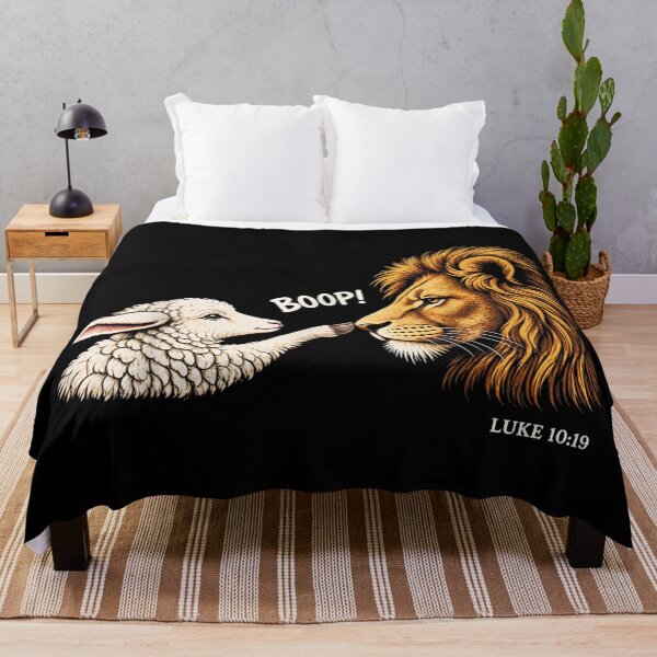Item preview, Boop Luke 10 19 Funny Lion and Lamb Boop Bible Verse designed and sold by Jone Cham.