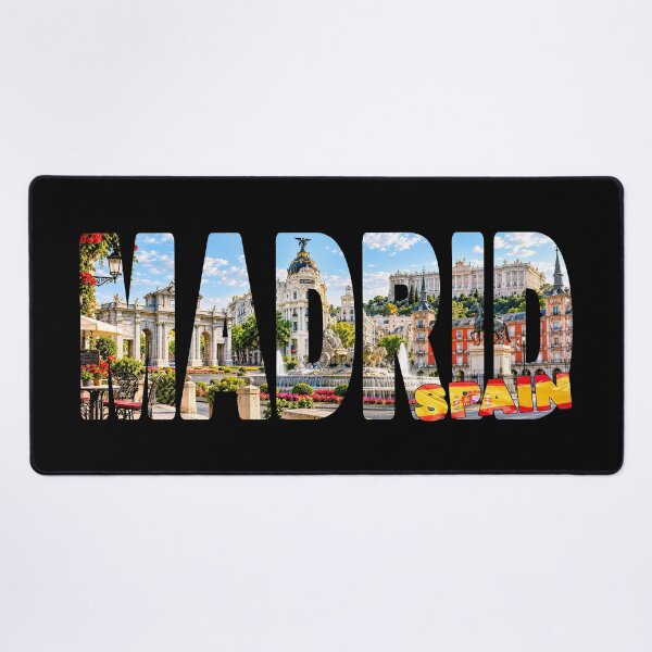 Item preview, MADRID Spain - Tourist Souvenir Sticker Shirt Top Sites and Monuments designed and sold by Adam Gormley.