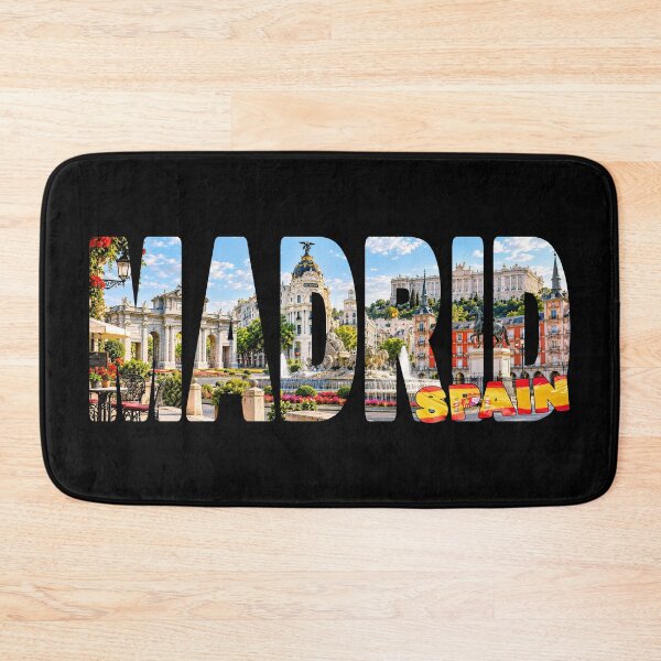 Item preview, MADRID Spain - Tourist Souvenir Sticker Shirt Top Sites and Monuments designed and sold by Adam Gormley.