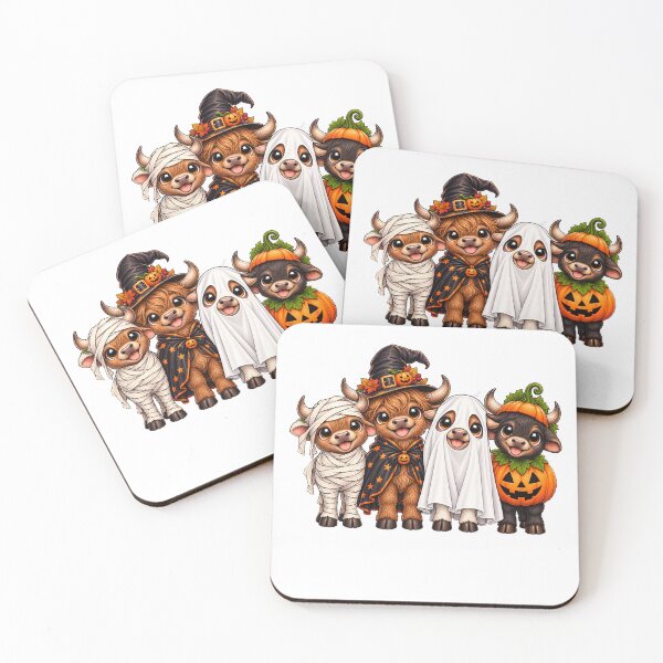 Item preview, Highland cattle Pumpkin Halloween cow designed and sold by QuiteOrbit.