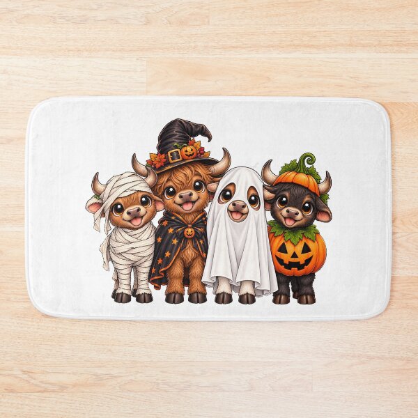 Item preview, Highland cattle Pumpkin Halloween cow designed and sold by QuiteOrbit.