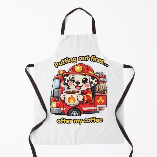 Item preview, Putting Out Fires Cute Kawaii Firefighter Dalmatian Dog Coffee designed and sold by Jenni Tee.