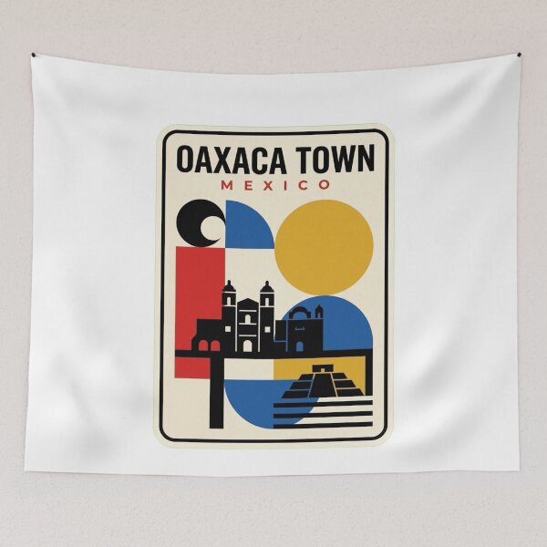 Item preview, Retro Oaxaca Town Bauhaus Geometric Skyline designed and sold by k3rstman1.