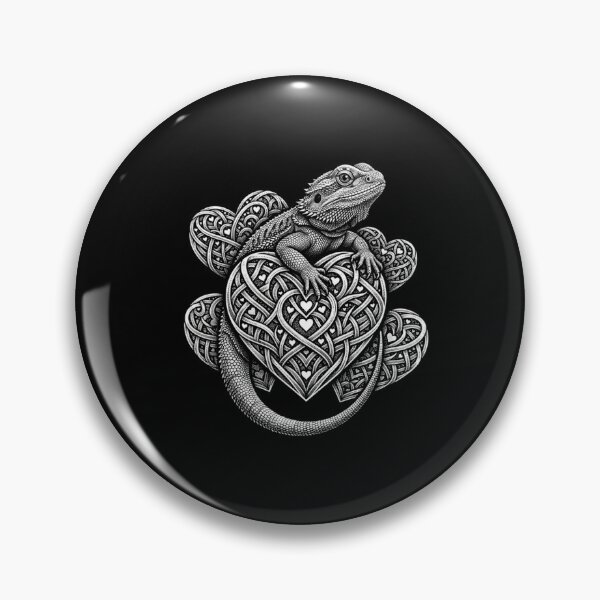 Item preview, Bearded Dragon Celtic Heart Knot Reptile Lover Design designed and sold by Ostericaimusa.