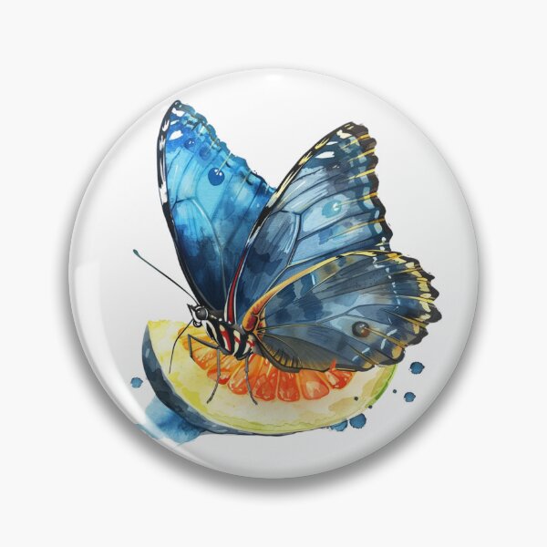 Item preview, Blue Butterfly | Elegant Nature Aesthetic Art designed and sold by Mandayartstudio.