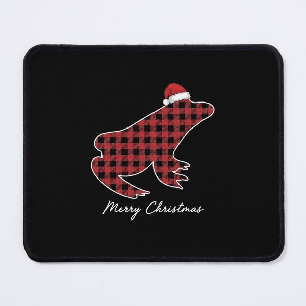Item preview, Buffalo Plaid Frog Silhouette Merry Christmas Holiday designed and sold by MiALopezArt.